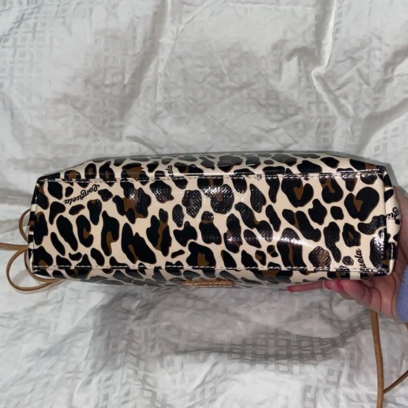 Consuela Mona Leopard Cheetah Downtown Crossbody Shoulder Bag Purse Brown Black - Picture 7 of 15